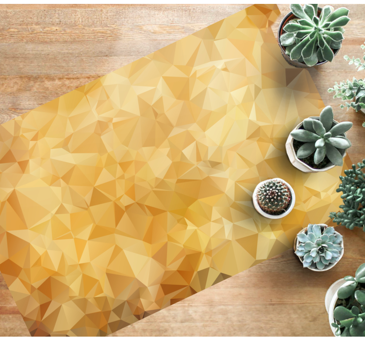 Golden Pattern geometric vinyl rug - TenStickers