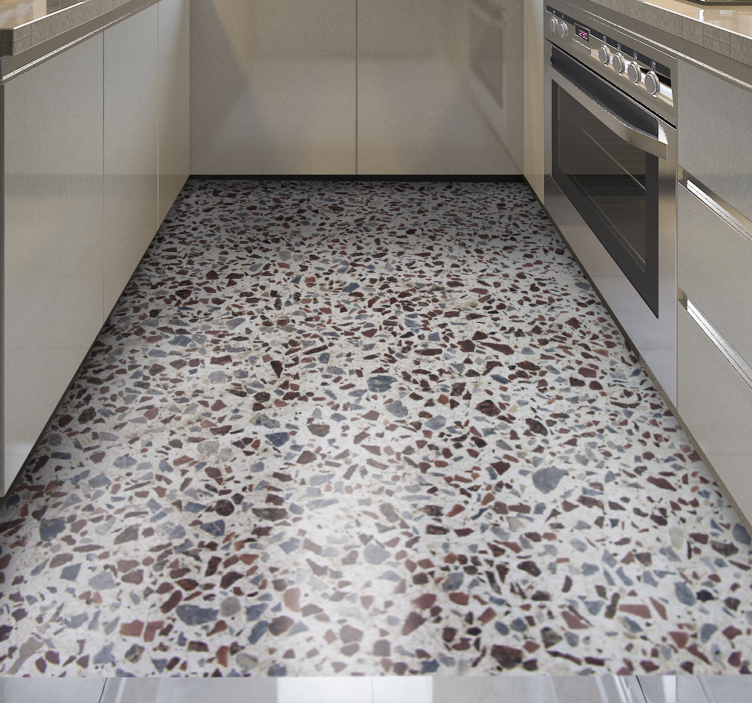 Granite Mosaic stone effect vinyl rug - TenStickers