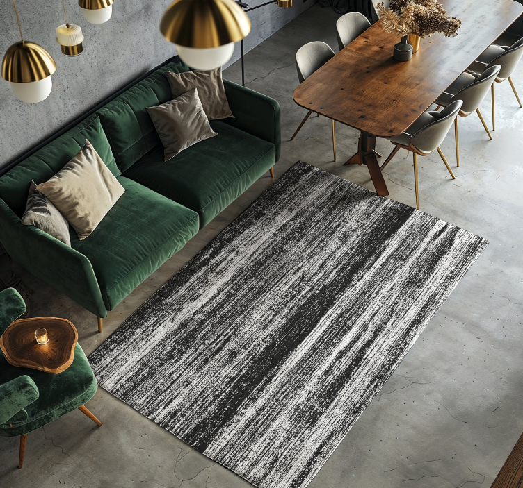Grey abstract dining room carpet - TenStickers