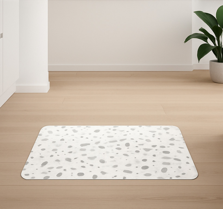 Grey terrazzo effect marble vinyl rug - TenStickers