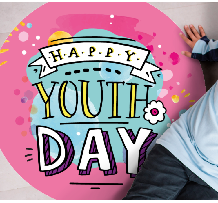 Happy youth day custom rug - TenStickers