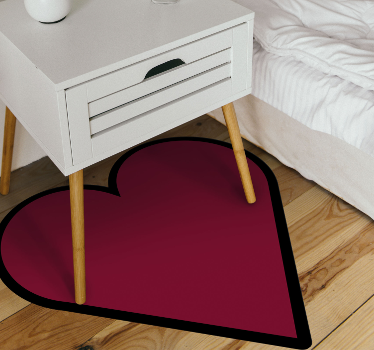 heart shape red vinyl carpet - TenStickers