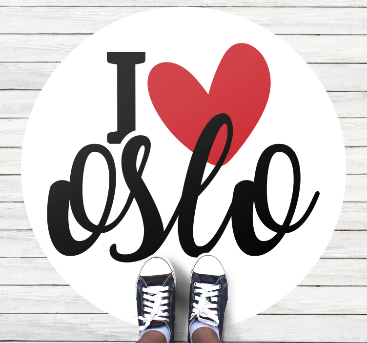 Heartfelt Oslo Love custom rug - TenStickers
