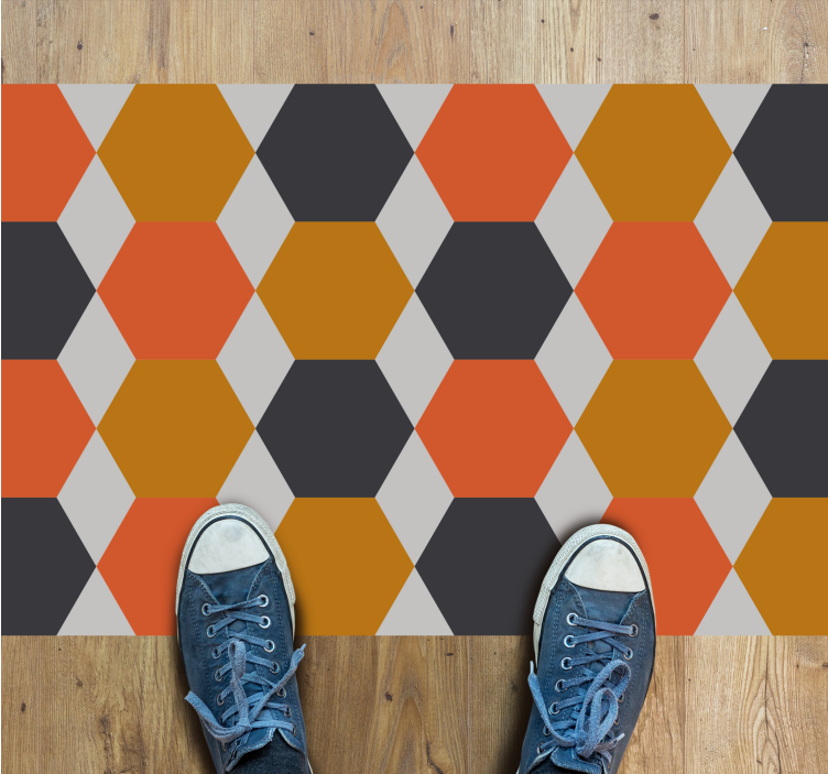 Hexagonal Pattern geometric rug - TenStickers