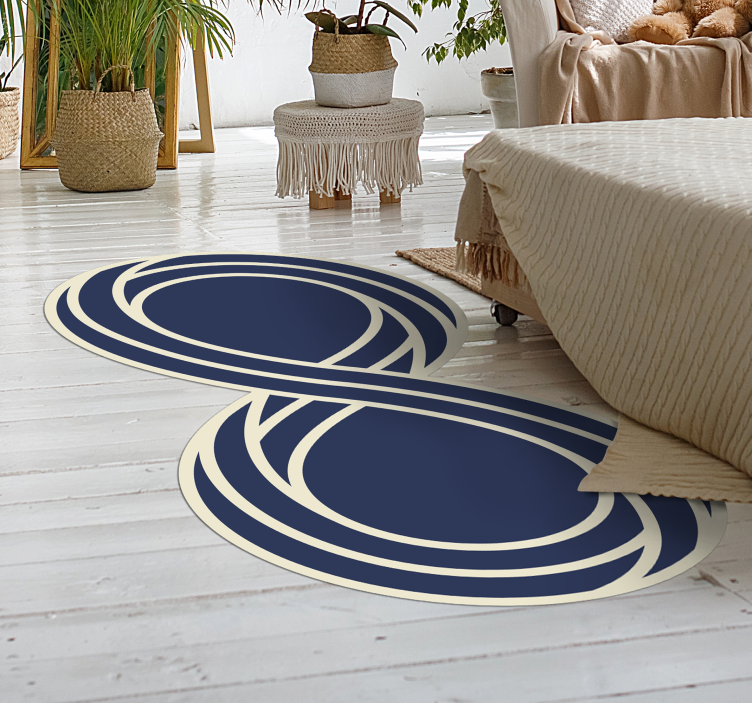 Infinity Loop Pattern geometric vinyl rug - TenStickers