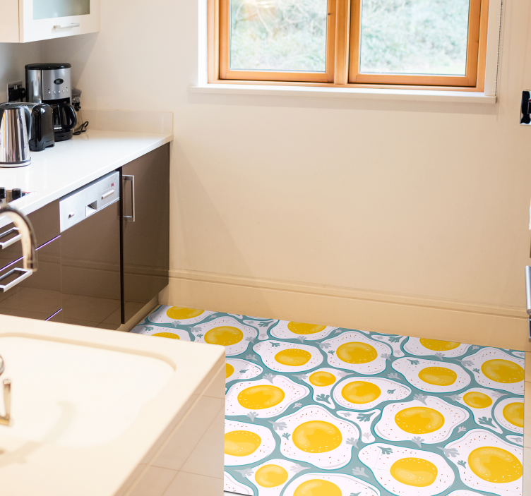 Kitchen nordic egg kitchen floor tiles - TenStickers