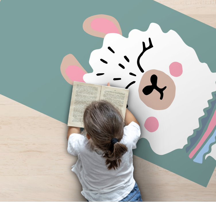 Lamb Illustration kids rug - TenStickers