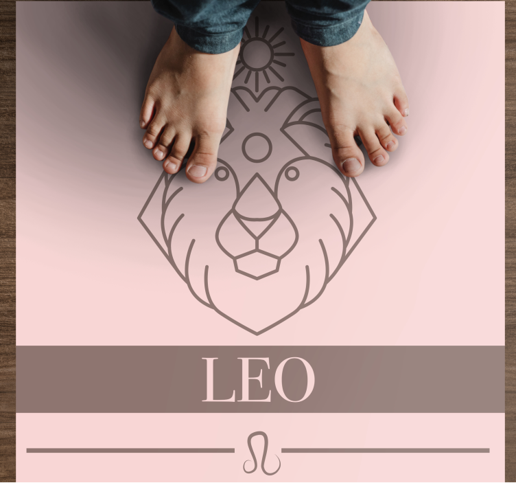 Leo Zodiac Sign custom floor mat - TenStickers