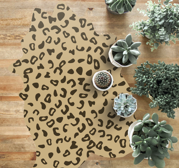 Leopard print  animal print vinyl rug - TenStickers