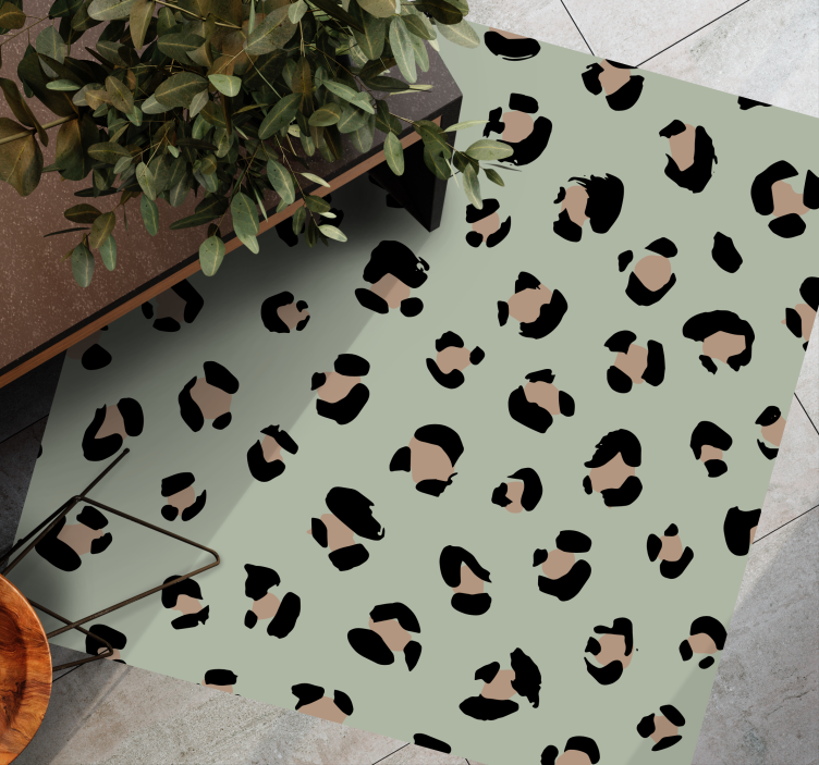 Leopard Spots Illustration animal print vinyl rug - TenStickers