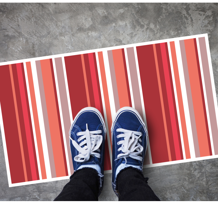 Colorful Striped Canvas striped vinyl rug - TenStickers