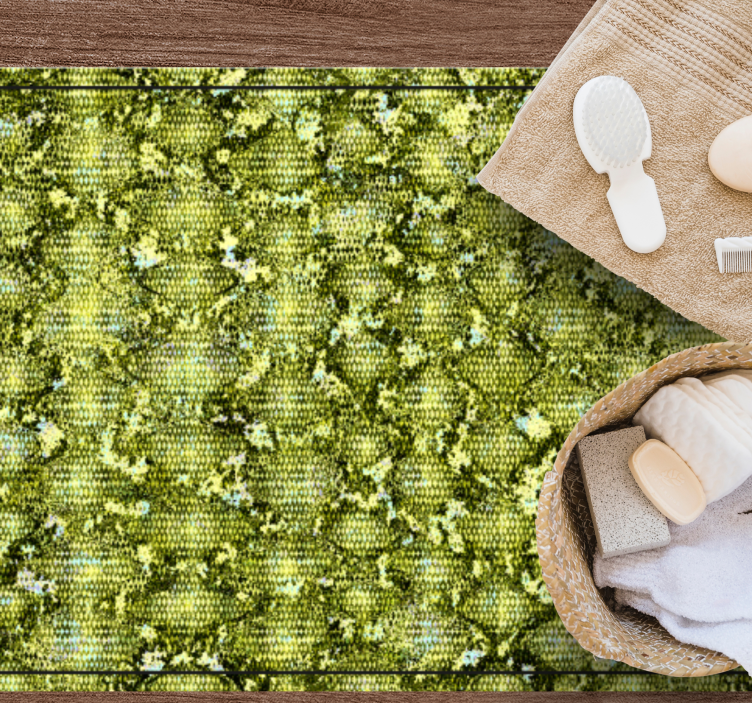 Lively Greenery Concept textured vinyl rug - TenStickers