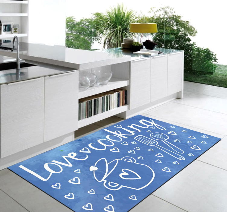 Love Cooking Theme custom rug - TenStickers