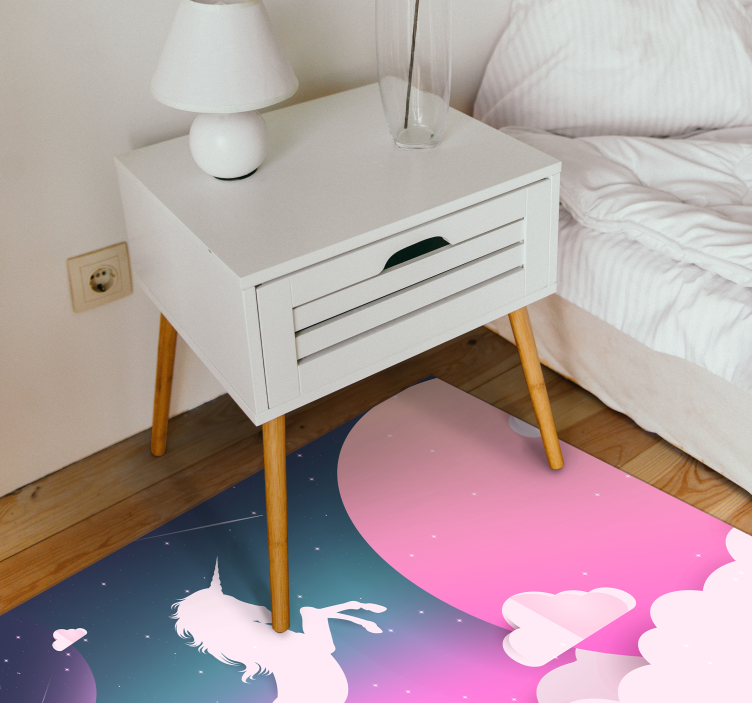 Magical Unicorn kids vinyl rug - TenStickers