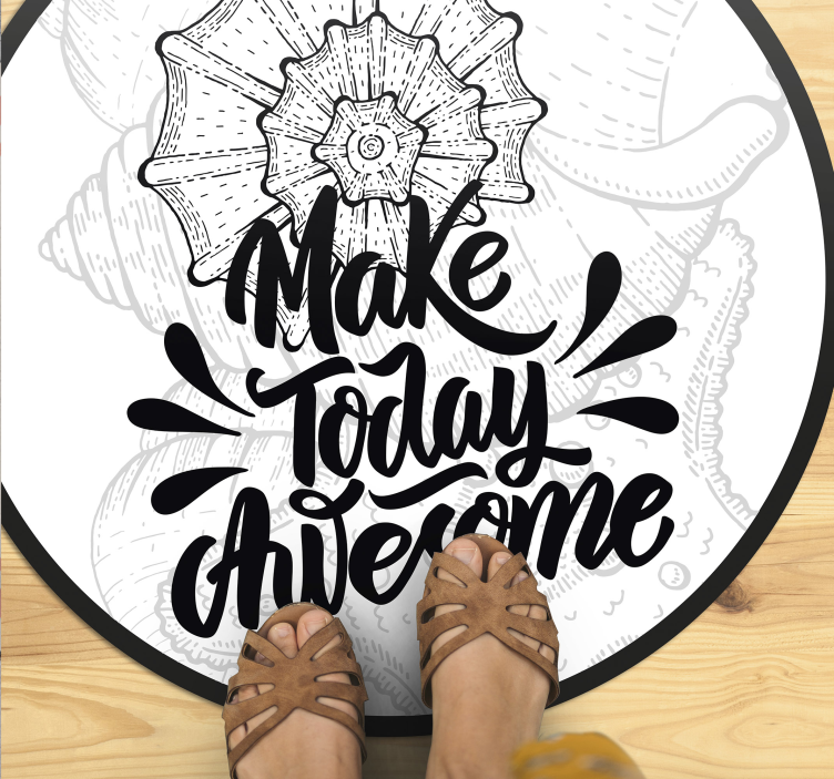 Make Today Awesome custom rug - TenStickers