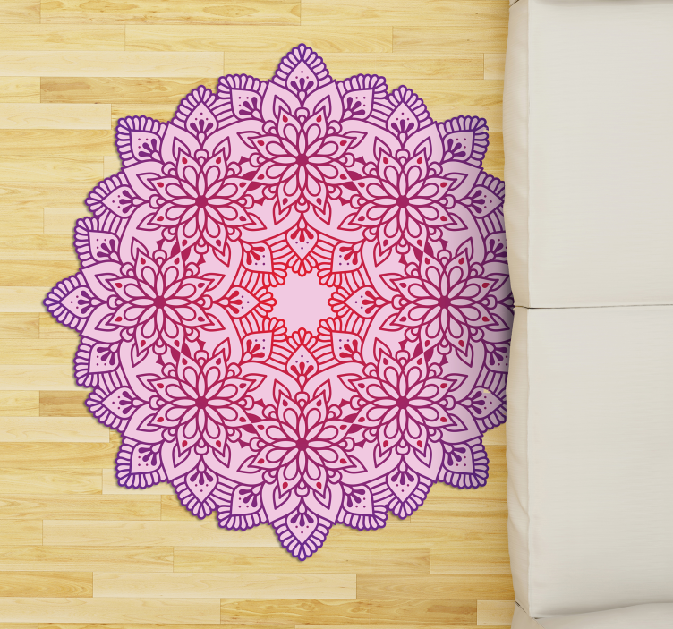 Mandala Emblem mandala vinyl rug - TenStickers