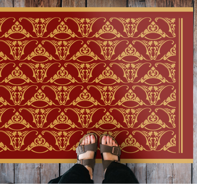 Mandala-Inspired Elegance vintage vinyl rug - TenStickers