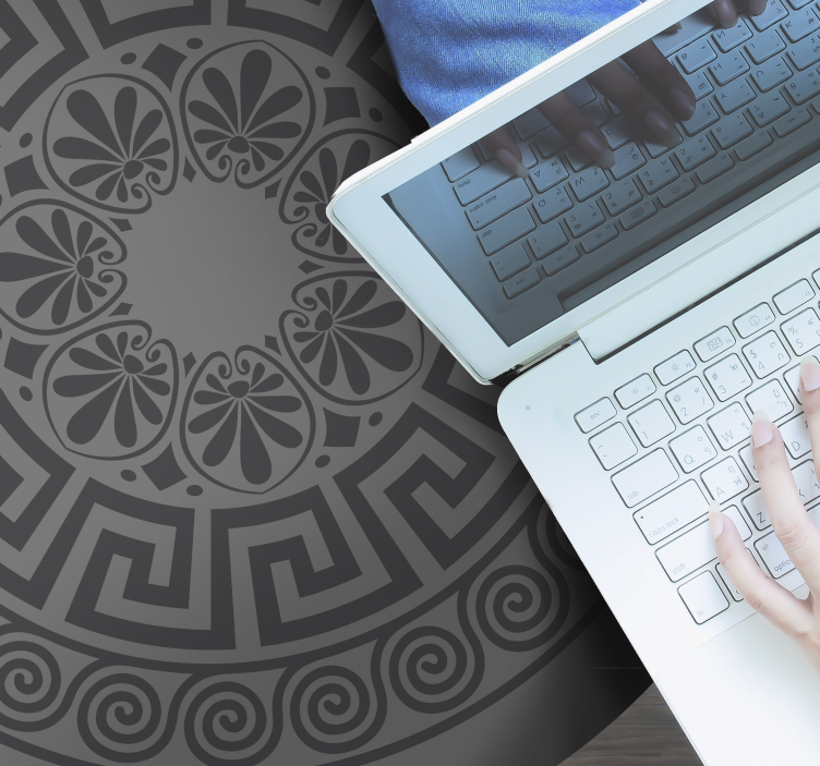 Mandala-Inspired Motif mandala vinyl rug - TenStickers