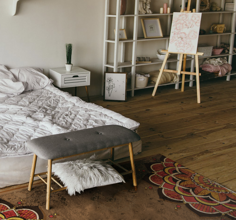 Mandala Ornamentation mandala vinyl rug - TenStickers