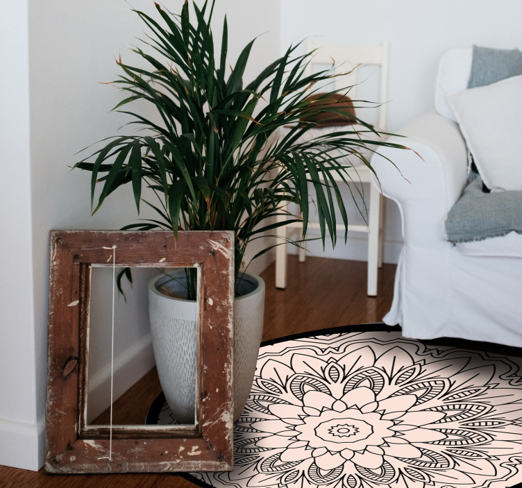 Mandala Simplicity mandala vinyl rug - TenStickers