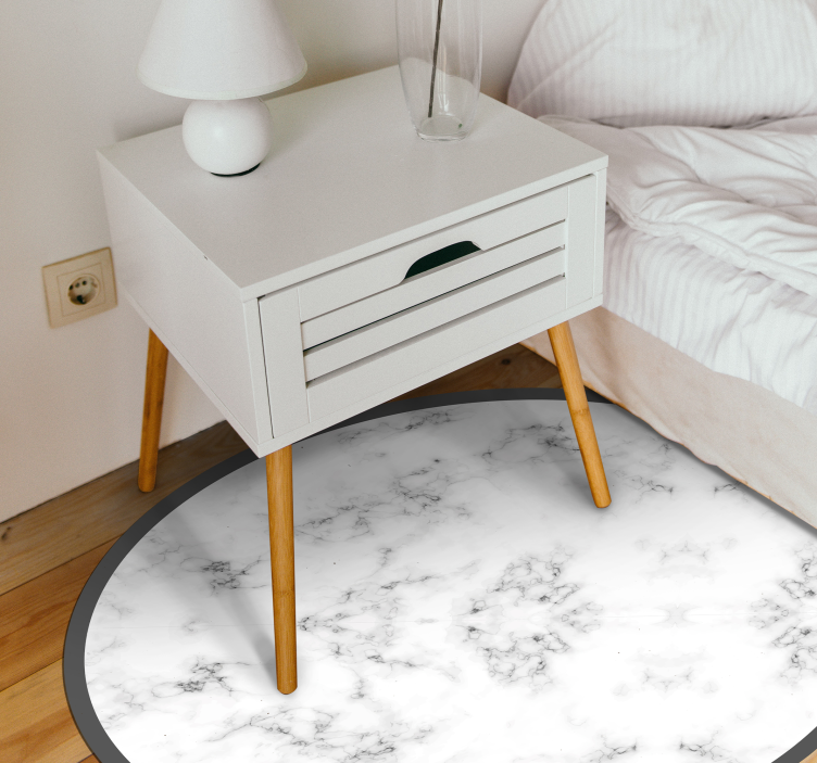 Marble Circular marble vinyl rug - TenStickers