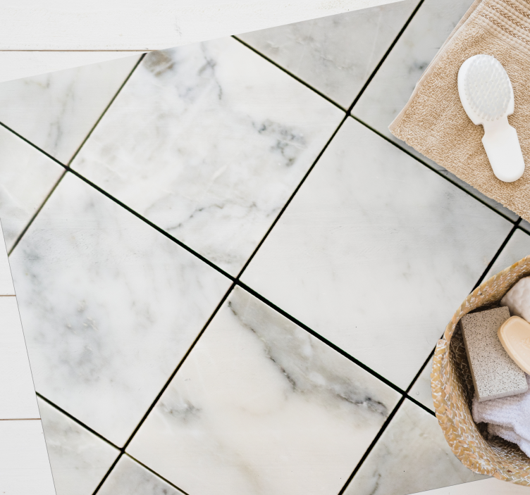 Marble Mimicry marble vinyl rug - TenStickers