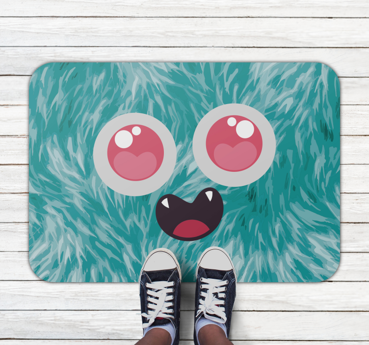 Monster Face kids vinyl rug - TenStickers