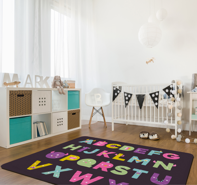 Original monstrous vinyl alphabet rug - TenStickers