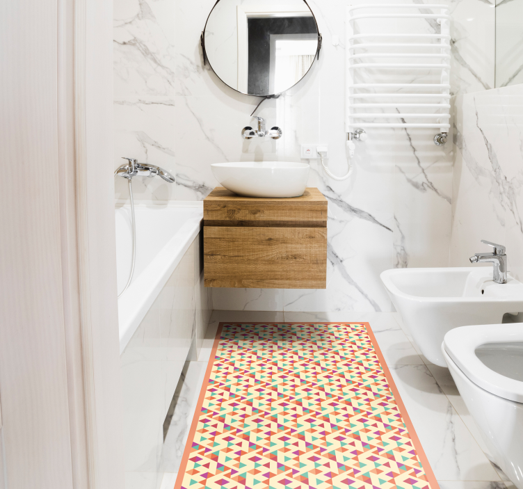 Mosaic Patterned Runner mosaic vinyl rug - TenStickers