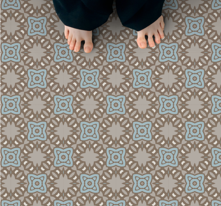Mosaic vinyl rug mosaic design layout - TenStickers