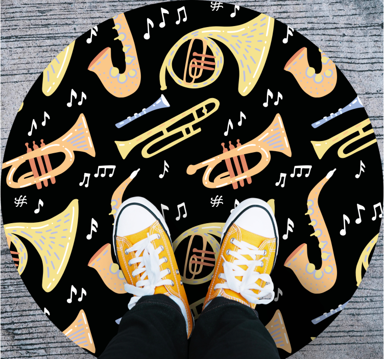 Musical Instrument Idea kids vinyl rug - TenStickers