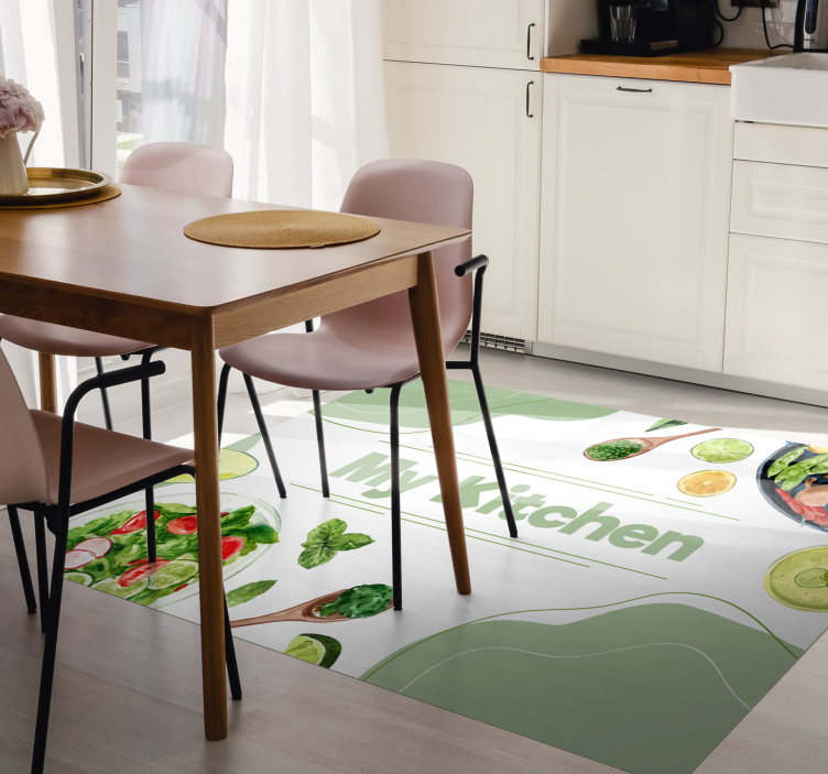 My Kitchen Slice kitchen vinyl rug - TenStickers