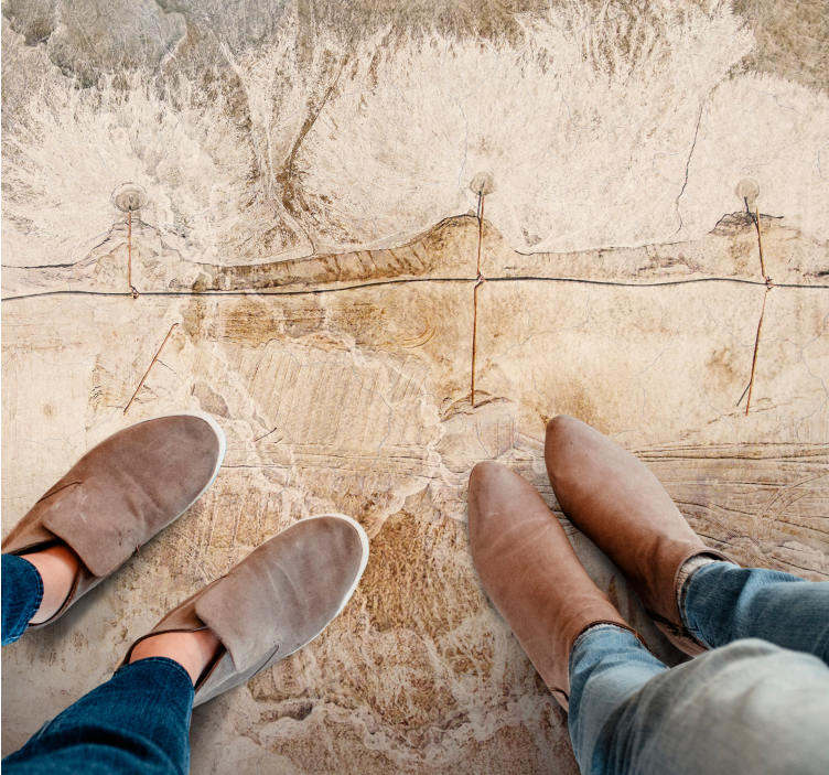 Stone effect vinyl rug natural stone look - TenStickers