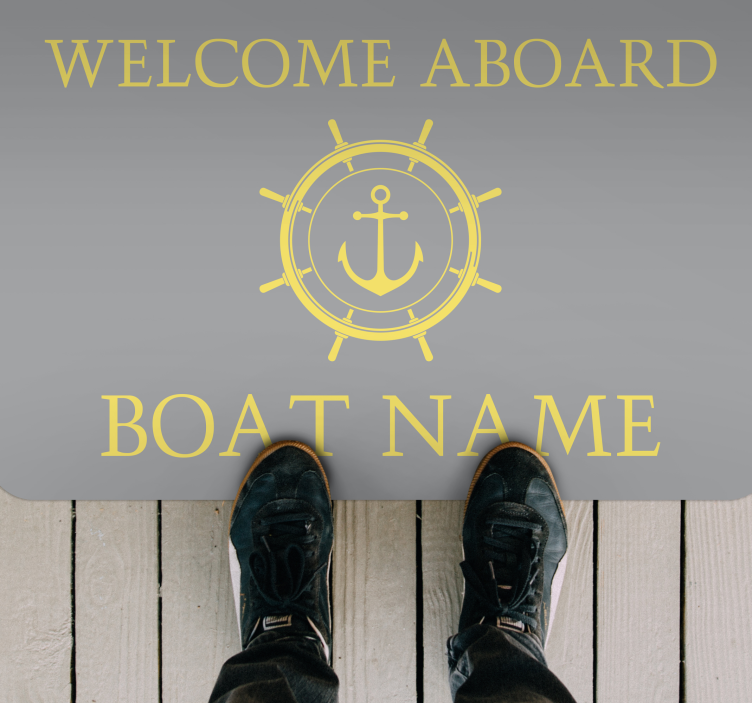 Nautical welcome custom vinyl rug - TenStickers