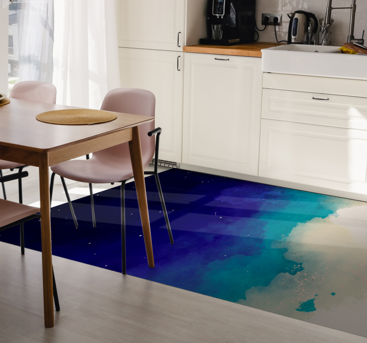 Oceanic colours marble vinyl rug - TenStickers