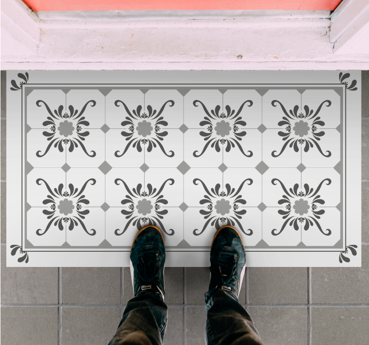 Ornamental Symmetry tile carpet - TenStickers