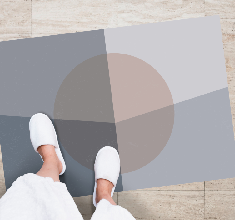 Overlapping Circles geometric vinyl rug - TenStickers