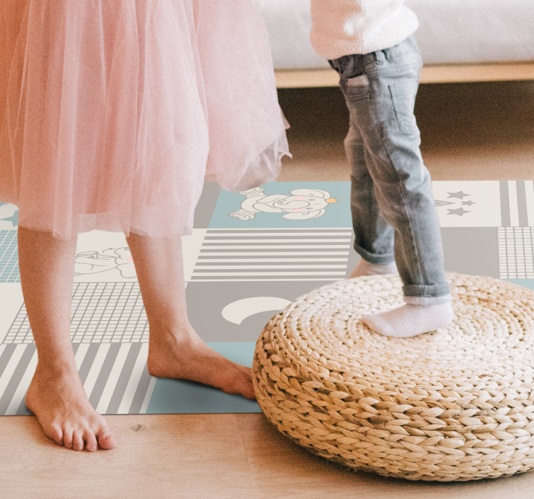 Patchwork Nursery nursery vinyl rug - TenStickers