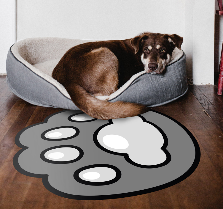 Paw Print animal vinyl rug - TenStickers
