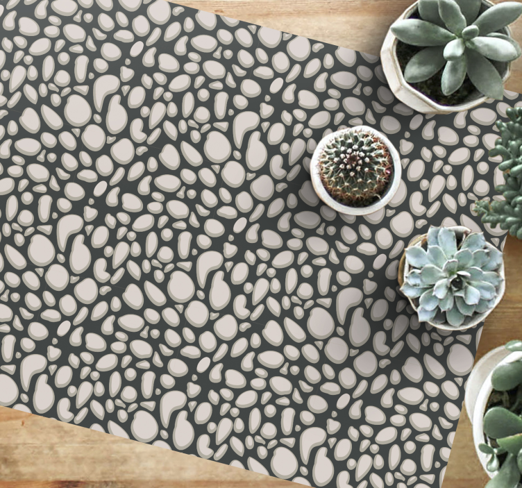 Pebble Pattern textured vinyl rug - TenStickers