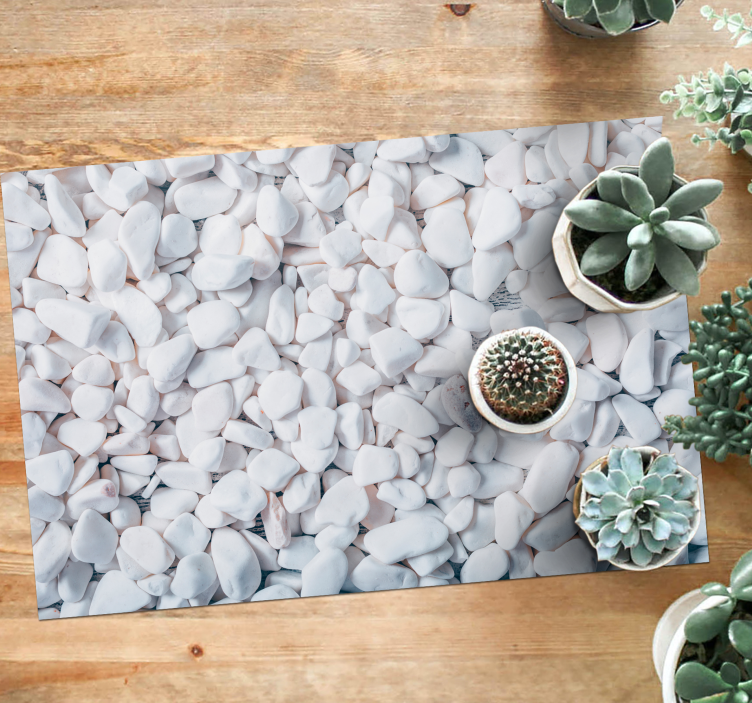 Pebble Stone Illusion textured vinyl rug - TenStickers