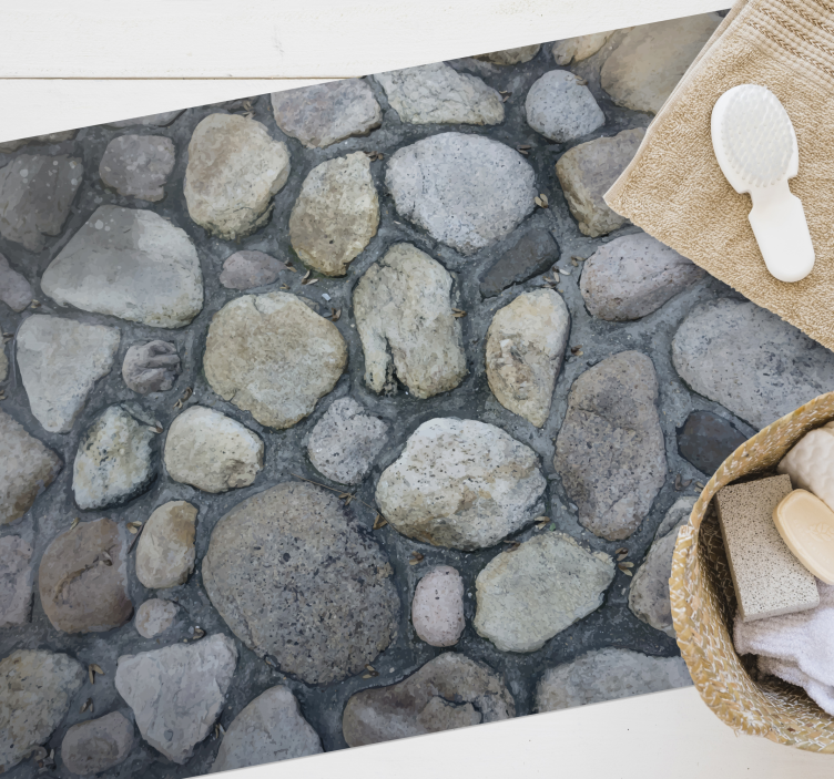Pebble Stone Pathway stone effect vinyl rug - TenStickers