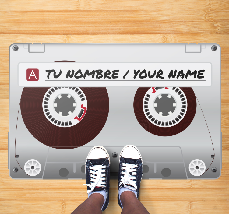 Personalized Cassette custom vinyl rug - TenStickers
