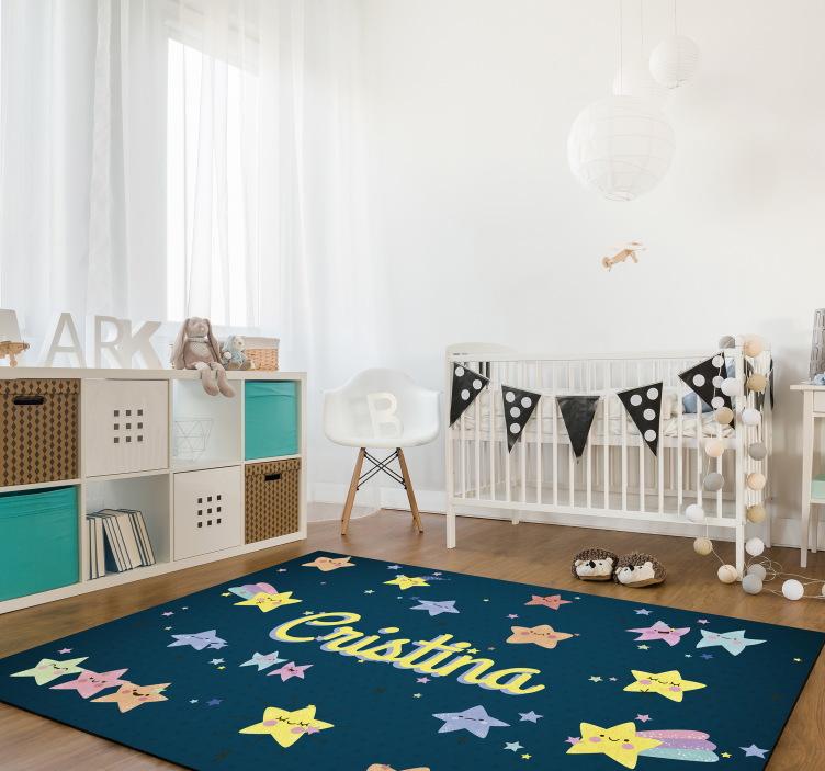 Personalized Starry custom vinyl rug - TenStickers