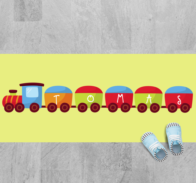 Personalized Train custom vinyl rug - TenStickers