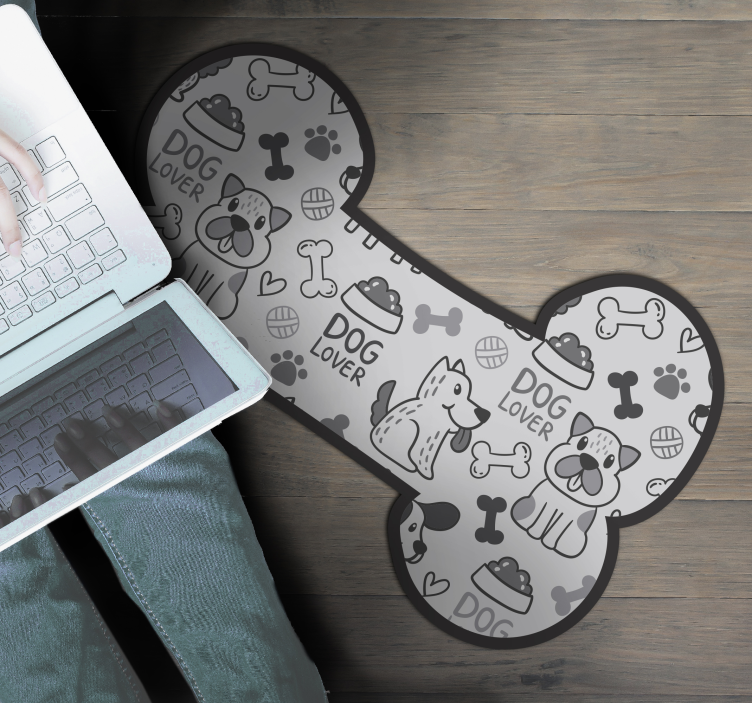 Puppy Playfulness animal vinyl rug - TenStickers