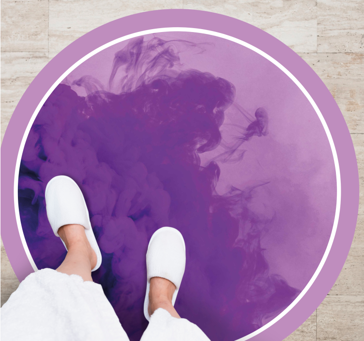 Purple Swirl Abstract circular vinyl rug - TenStickers