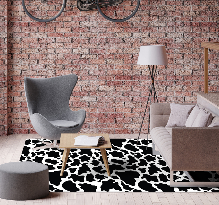 cowhide pattern design animal print rug - TenStickers