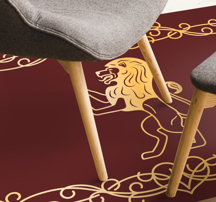 Lion emblem design animal vinyl rug - TenStickers