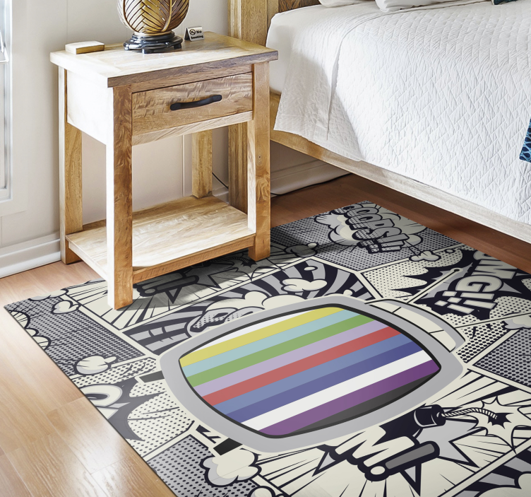 Retro Television Screen teen vinyl rug - TenStickers